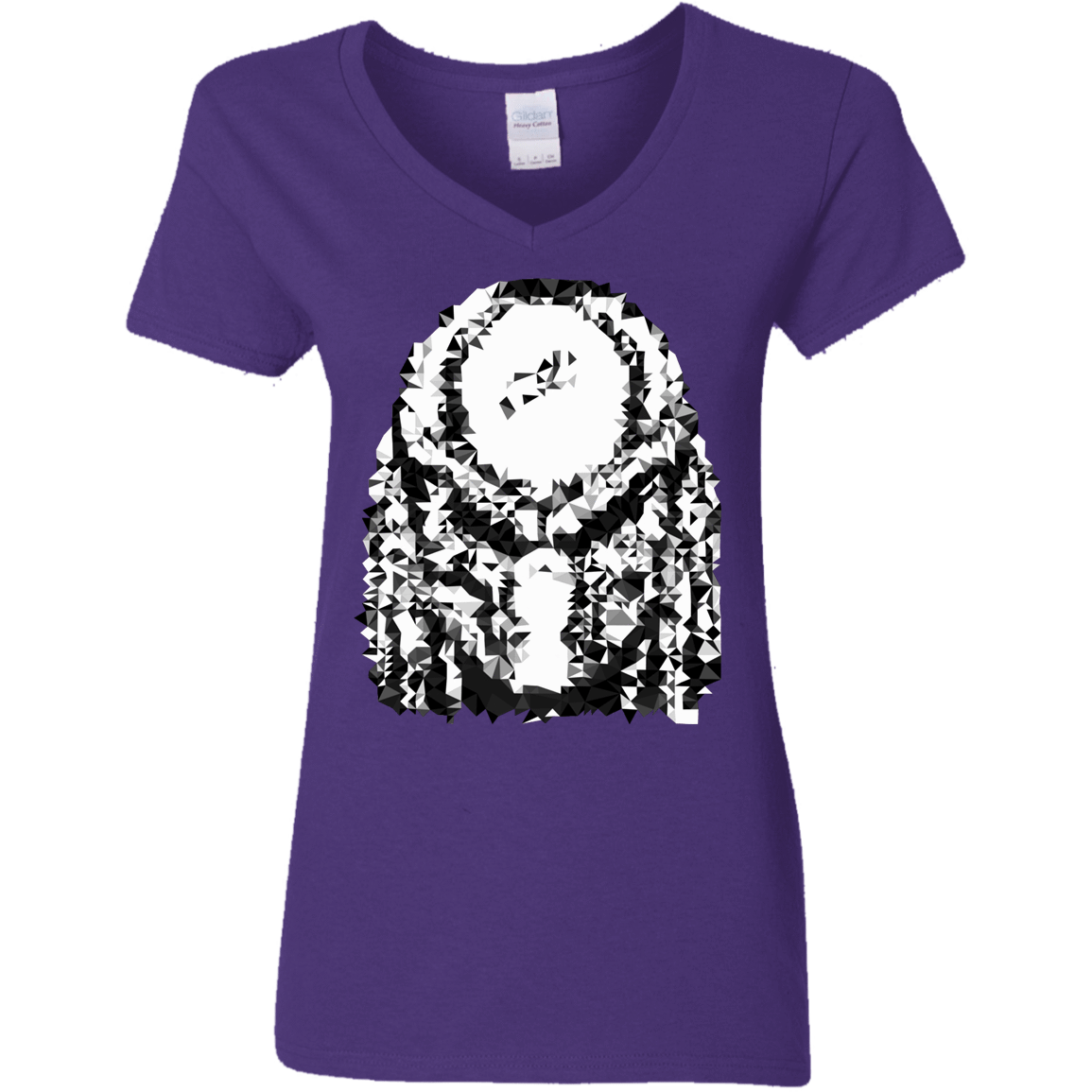 T-Shirts Purple / S Predator Pixel Women's V-Neck T-Shirt