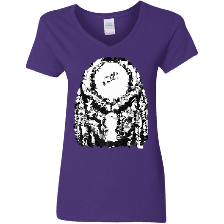 T-Shirts Purple / S Predator Pixel Women's V-Neck T-Shirt