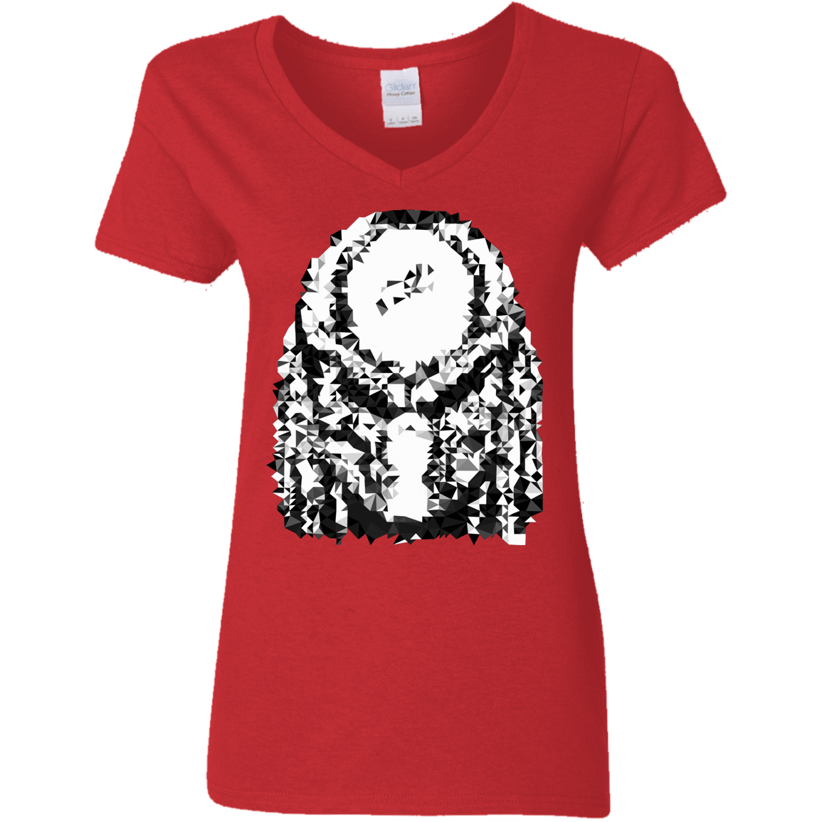 T-Shirts Red / S Predator Pixel Women's V-Neck T-Shirt