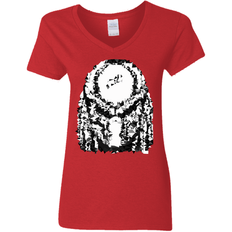 T-Shirts Red / S Predator Pixel Women's V-Neck T-Shirt