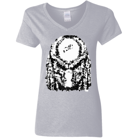 T-Shirts Sport Grey / S Predator Pixel Women's V-Neck T-Shirt