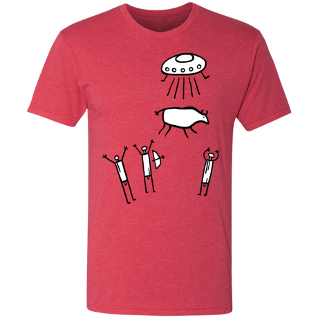 T-Shirts Vintage Red / S Prehistoric Fiction Men's Triblend T-Shirt