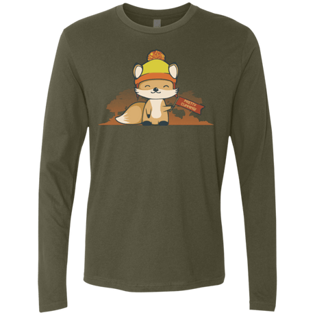 T-Shirts Military Green / Small Pretty Cunning Men's Premium Long Sleeve