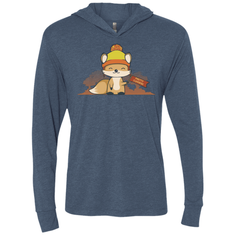 T-Shirts Indigo / X-Small Pretty Cunning Triblend Long Sleeve Hoodie Tee