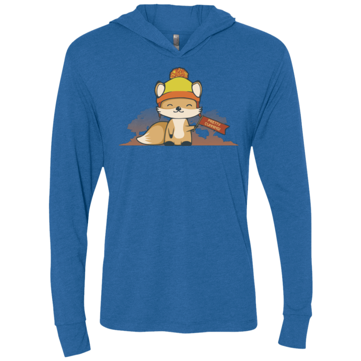 T-Shirts Vintage Royal / X-Small Pretty Cunning Triblend Long Sleeve Hoodie Tee