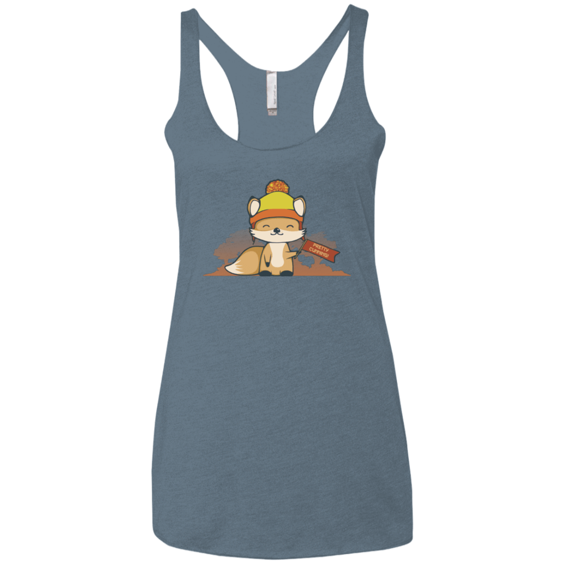 T-Shirts Indigo / X-Small Pretty Cunning Women's Triblend Racerback Tank