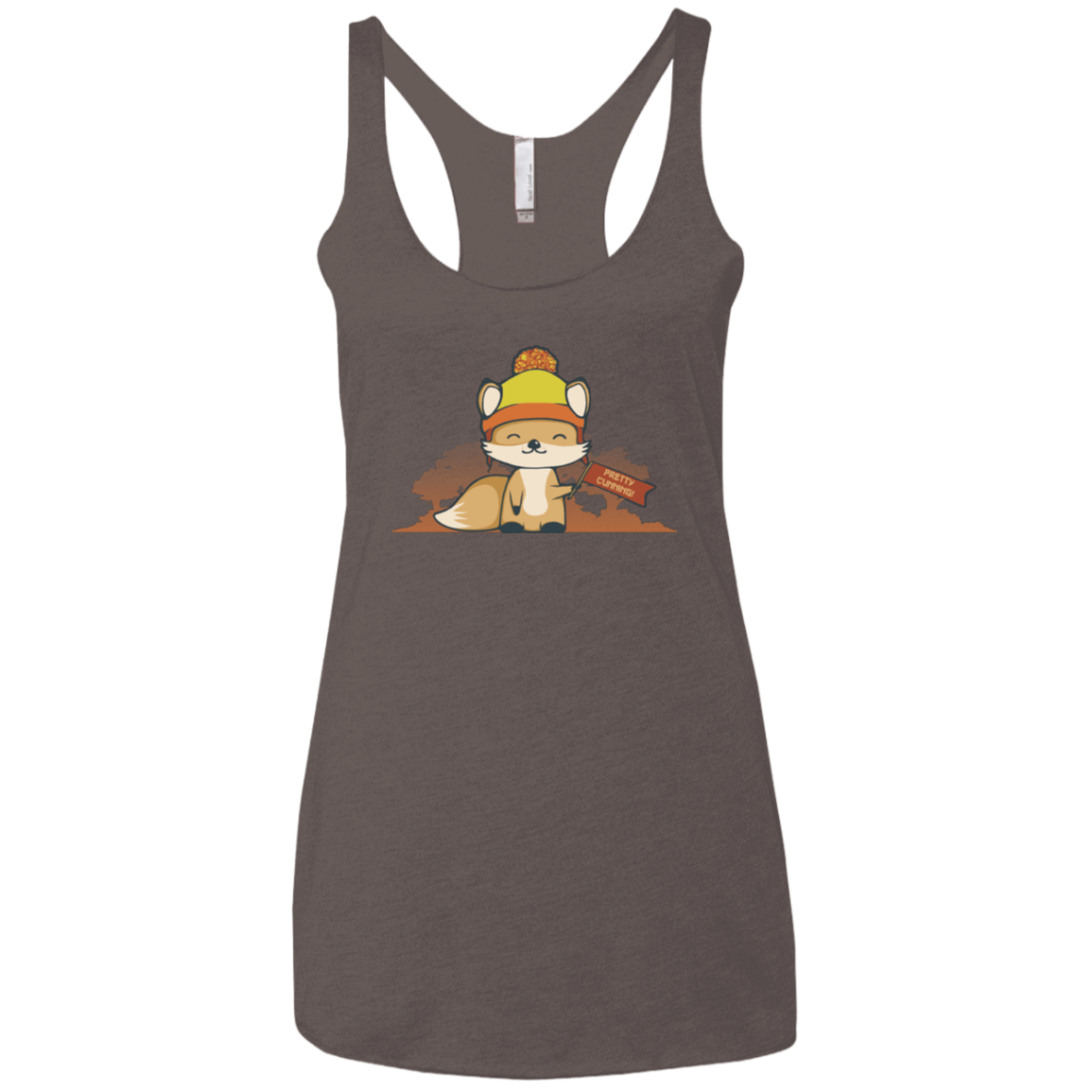 T-Shirts Macchiato / X-Small Pretty Cunning Women's Triblend Racerback Tank