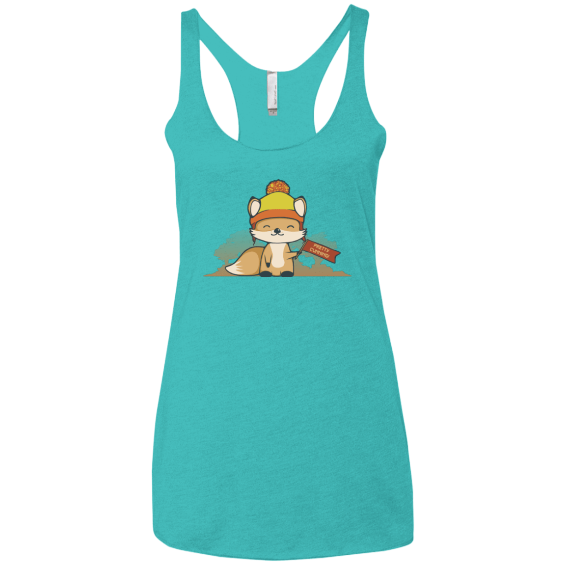 T-Shirts Tahiti Blue / X-Small Pretty Cunning Women's Triblend Racerback Tank