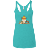 T-Shirts Tahiti Blue / X-Small Pretty Cunning Women's Triblend Racerback Tank