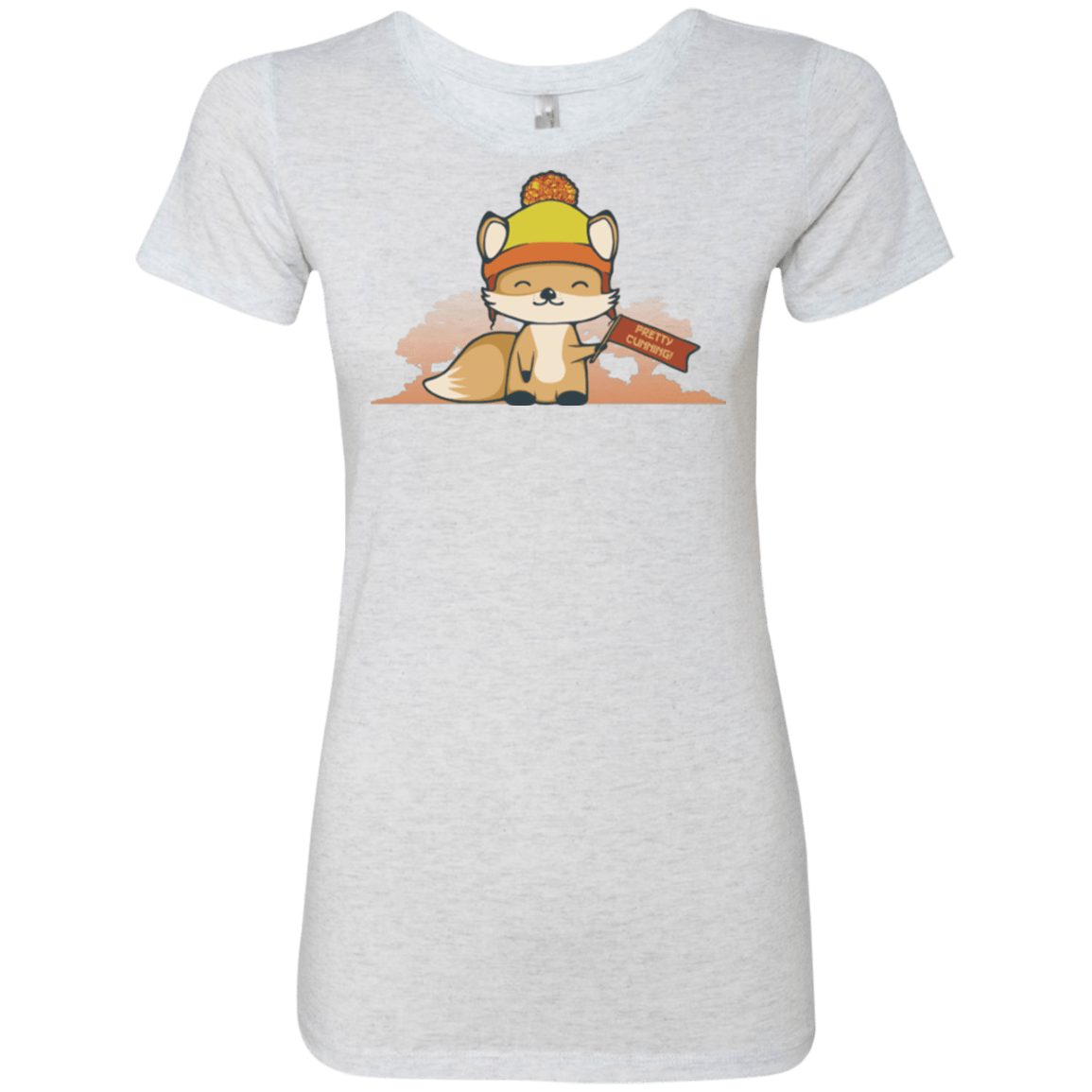 T-Shirts Heather White / Small Pretty Cunning Women's Triblend T-Shirt