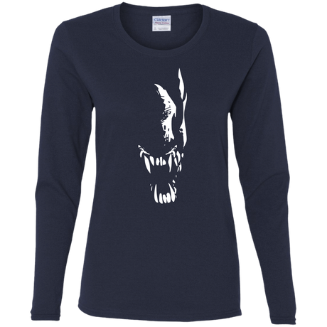 T-Shirts Navy / S Pretty Smile Women's Long Sleeve T-Shirt