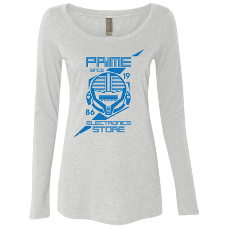T-Shirts Heather White / Small Prime electronics Women's Triblend Long Sleeve Shirt