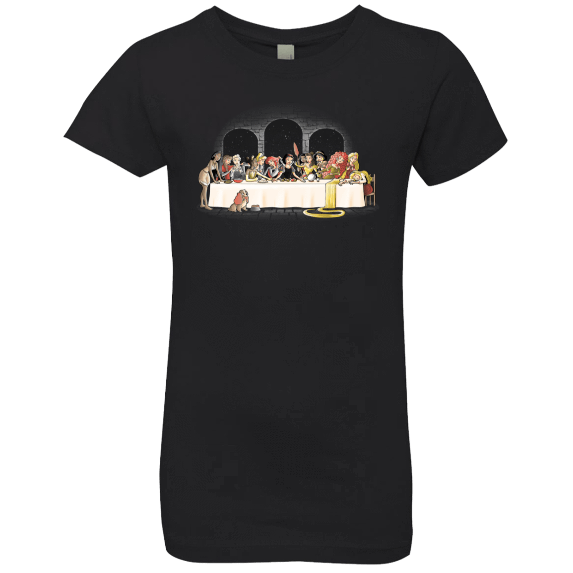 T-Shirts Black / YXS Princess Dinner (2) Girls Premium T-Shirt