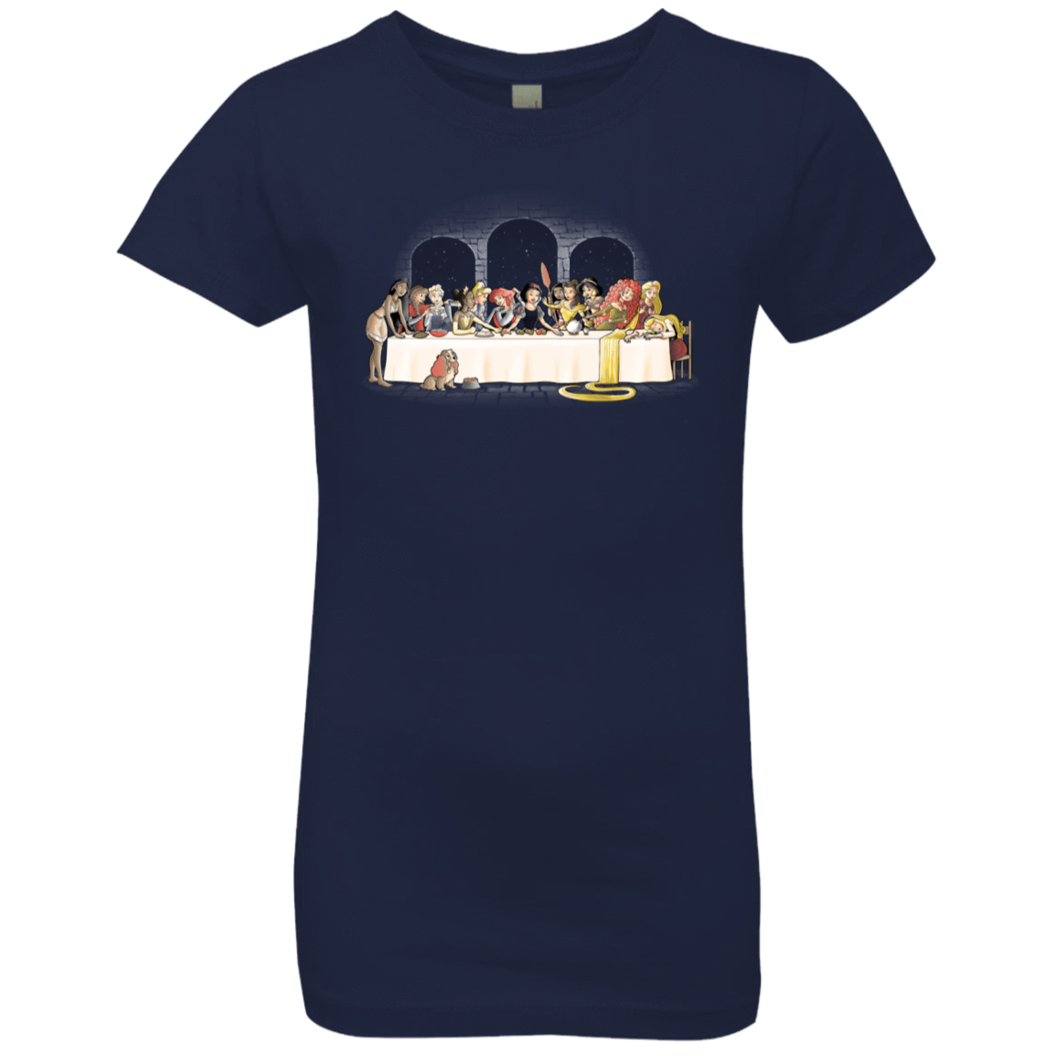 T-Shirts Midnight Navy / YXS Princess Dinner (2) Girls Premium T-Shirt