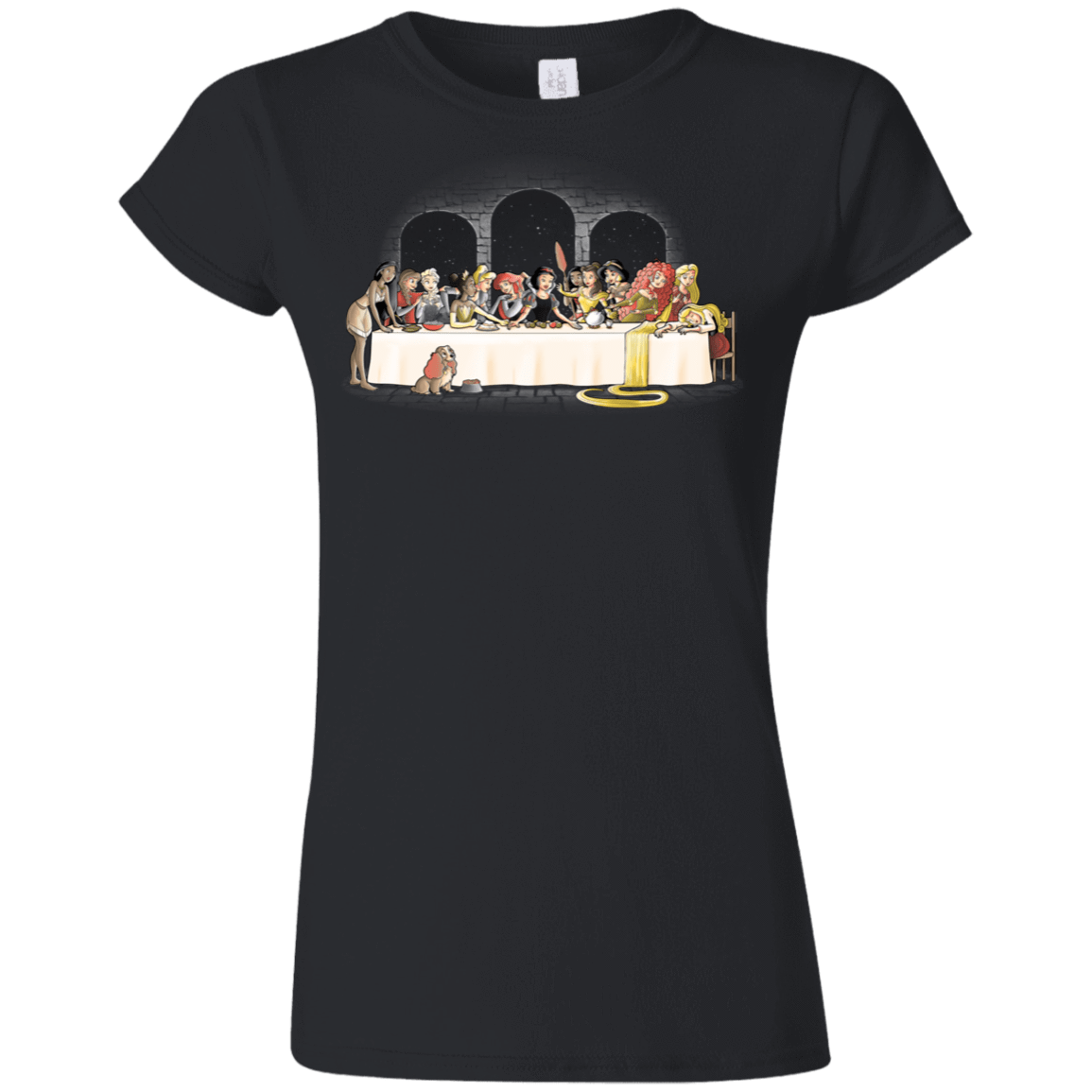 T-Shirts Black / S Princess Dinner (2) Junior Slimmer-Fit T-Shirt