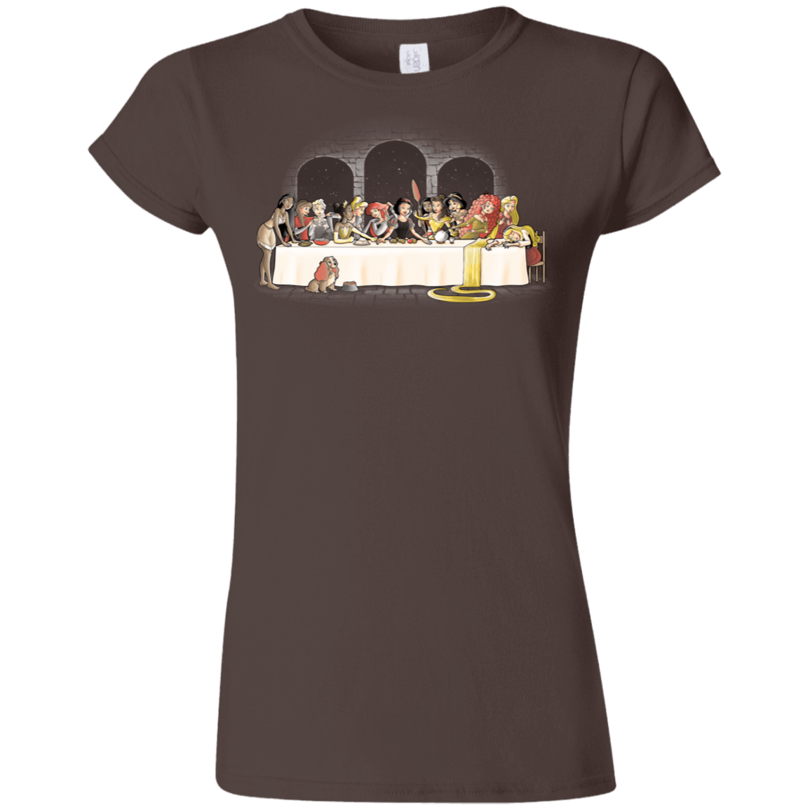 T-Shirts Dark Chocolate / S Princess Dinner (2) Junior Slimmer-Fit T-Shirt