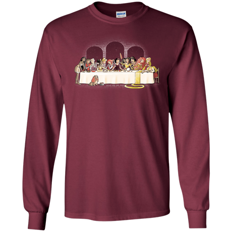 T-Shirts Maroon / S Princess Dinner (2) Men's Long Sleeve T-Shirt