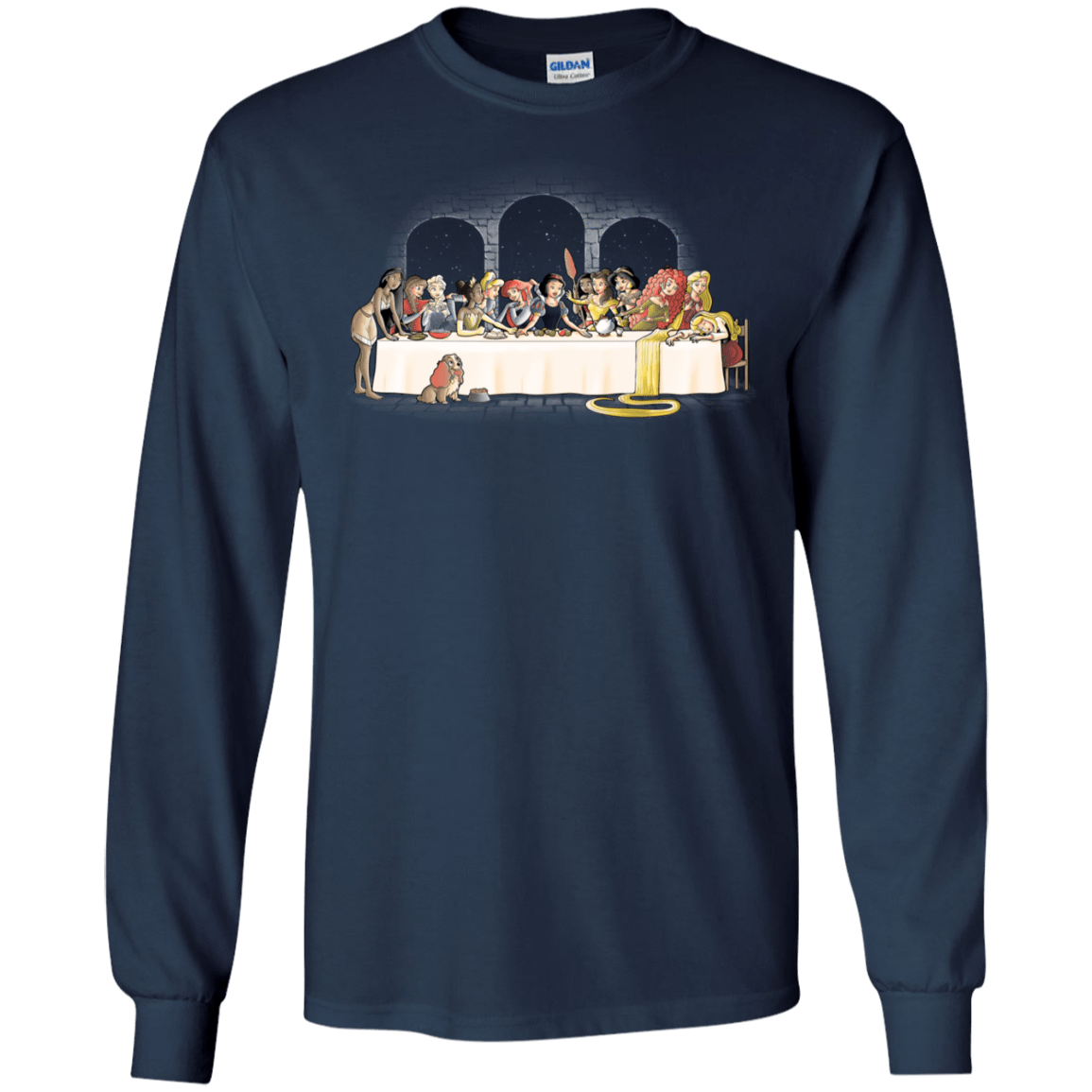 T-Shirts Navy / S Princess Dinner (2) Men's Long Sleeve T-Shirt