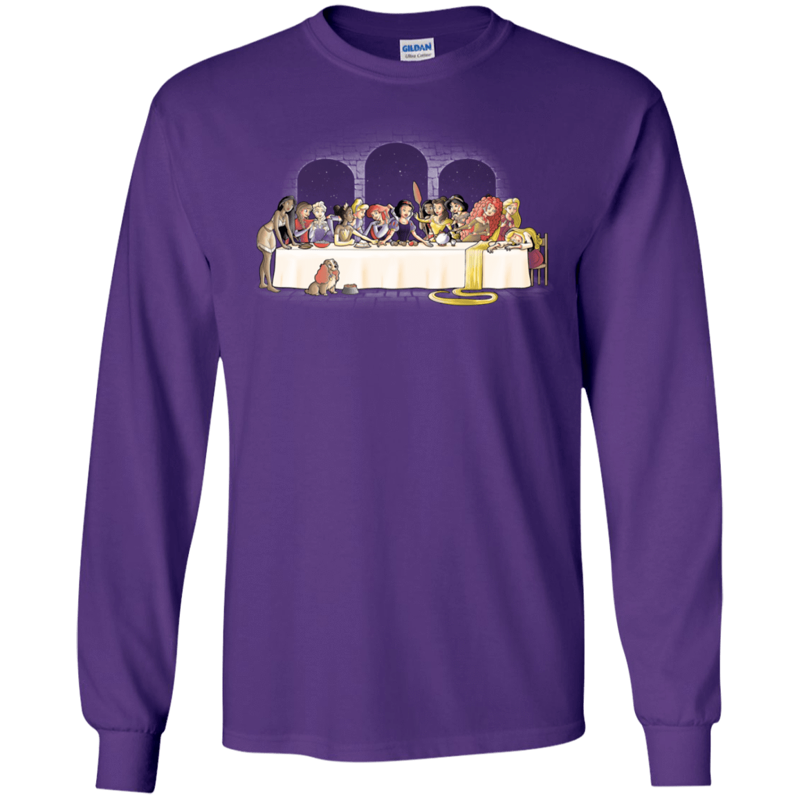 T-Shirts Purple / S Princess Dinner (2) Men's Long Sleeve T-Shirt