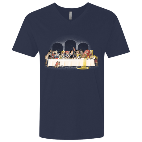 T-Shirts Midnight Navy / X-Small Princess Dinner (2) Men's Premium V-Neck