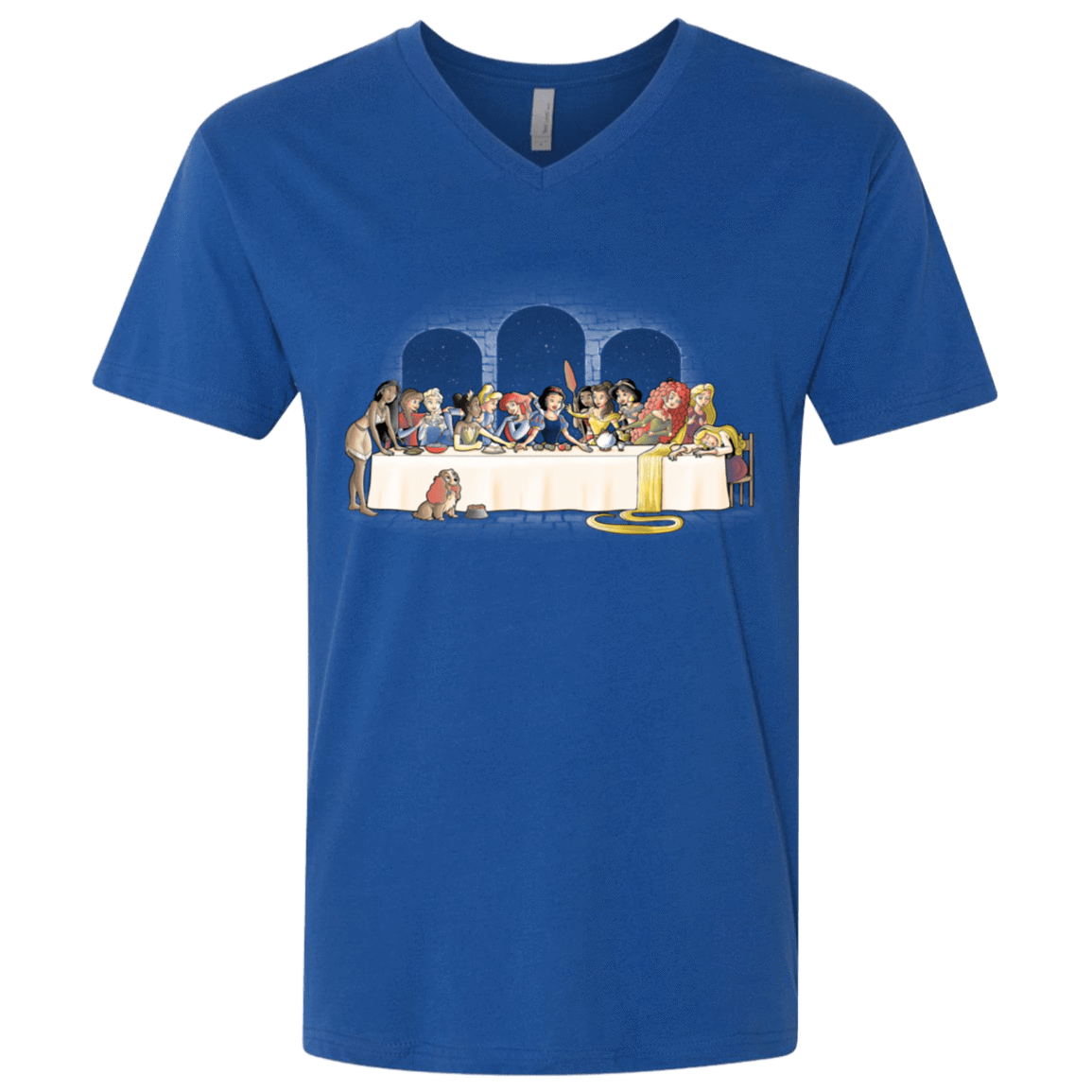 T-Shirts Royal / X-Small Princess Dinner (2) Men's Premium V-Neck