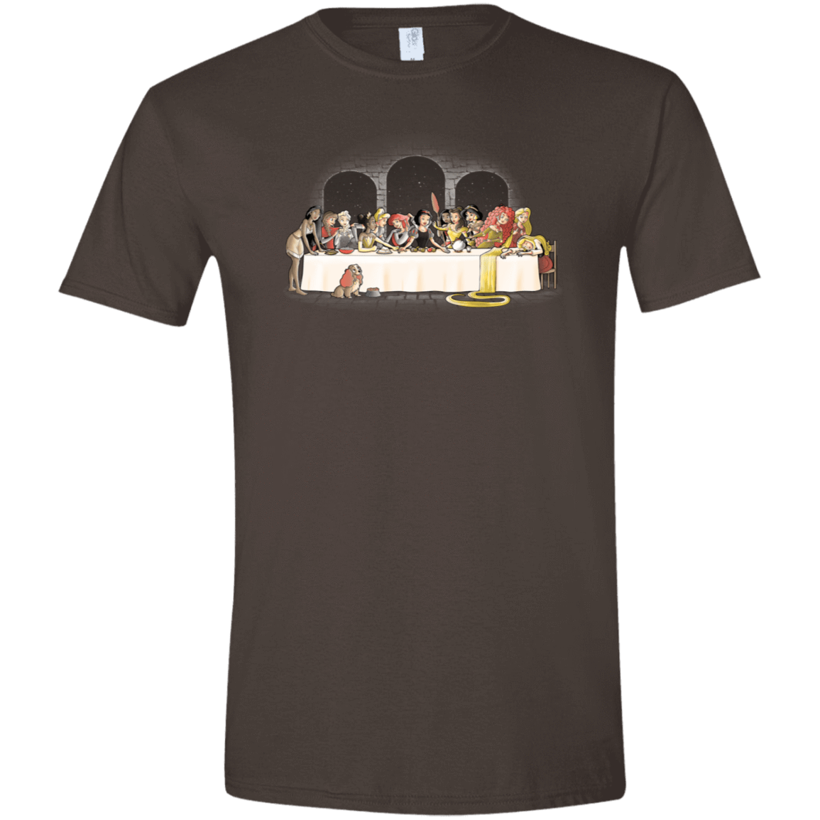 T-Shirts Dark Chocolate / S Princess Dinner (2) Men's Semi-Fitted Softstyle