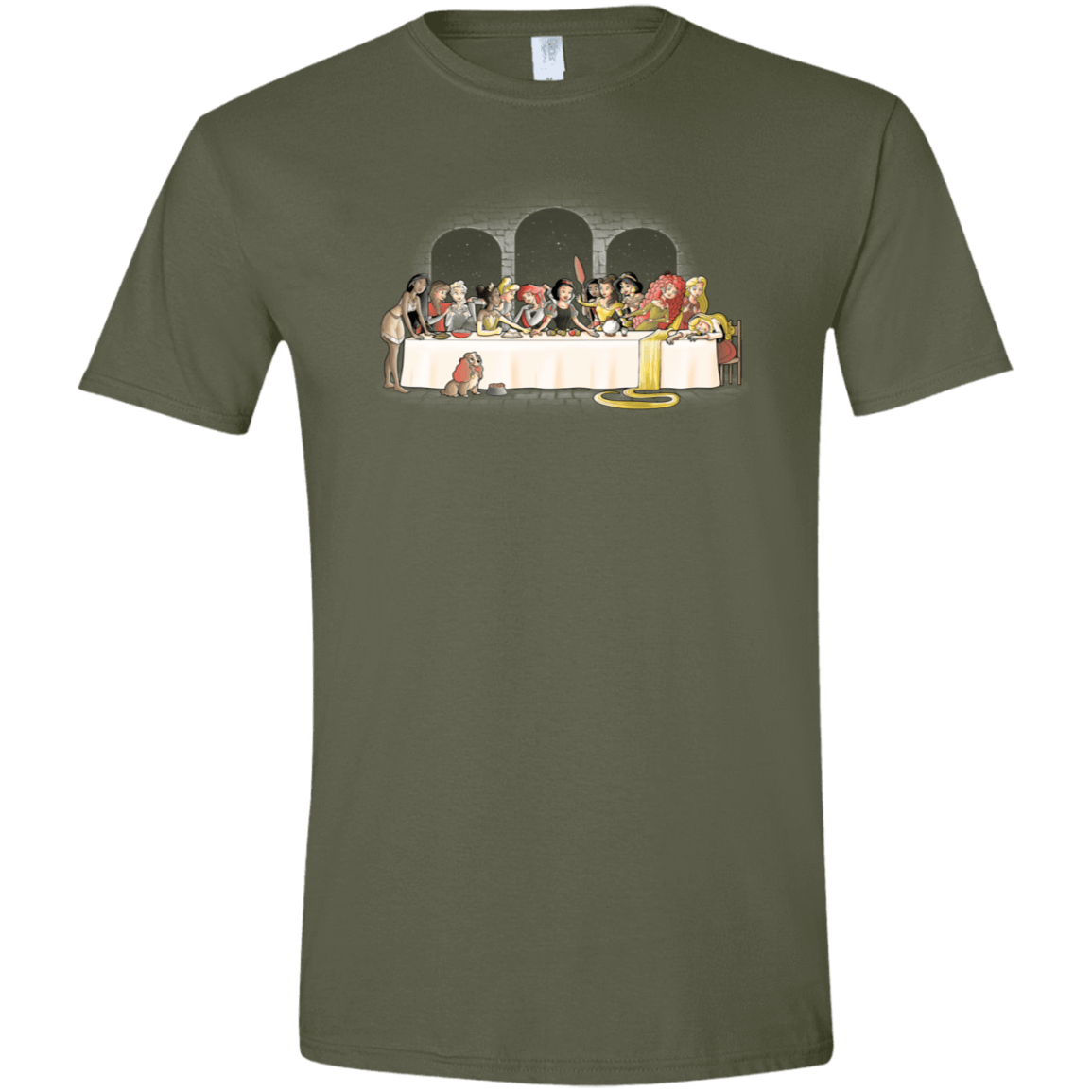 T-Shirts Military Green / S Princess Dinner (2) Men's Semi-Fitted Softstyle