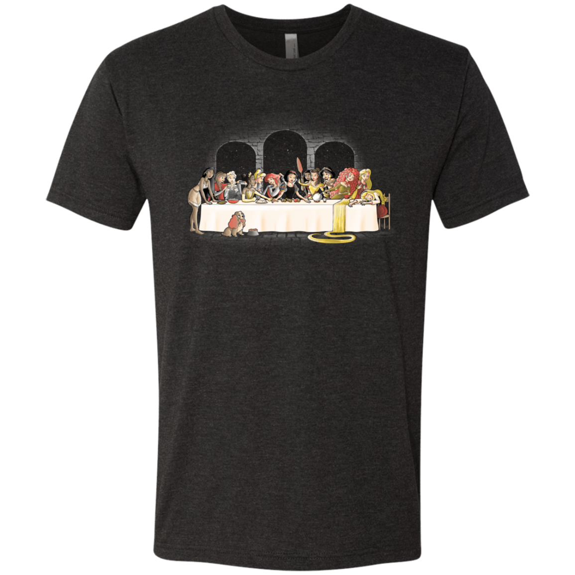 T-Shirts Vintage Black / S Princess Dinner (2) Men's Triblend T-Shirt