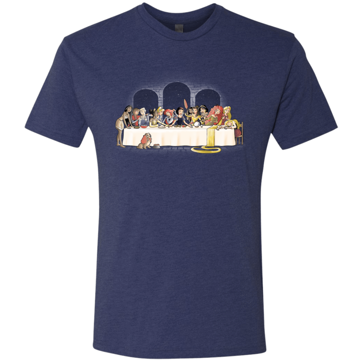 T-Shirts Vintage Navy / S Princess Dinner (2) Men's Triblend T-Shirt
