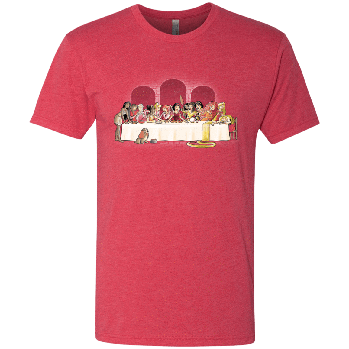 T-Shirts Vintage Red / S Princess Dinner (2) Men's Triblend T-Shirt
