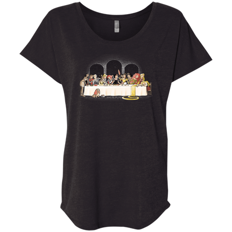 T-Shirts Vintage Black / X-Small Princess Dinner (2) Triblend Dolman Sleeve