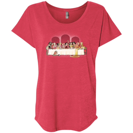 T-Shirts Vintage Red / X-Small Princess Dinner (2) Triblend Dolman Sleeve