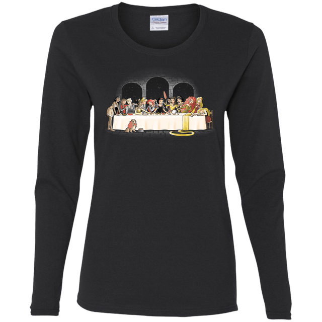 T-Shirts Black / S Princess Dinner (2) Women's Long Sleeve T-Shirt