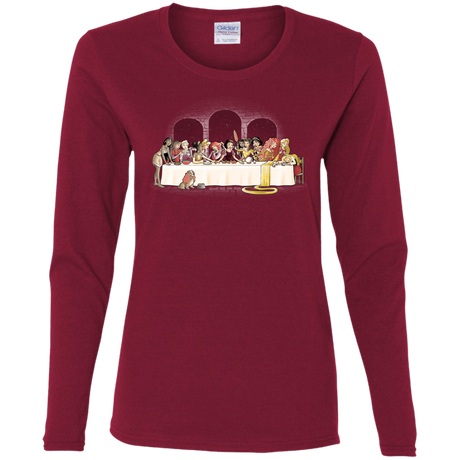 T-Shirts Cardinal / S Princess Dinner (2) Women's Long Sleeve T-Shirt