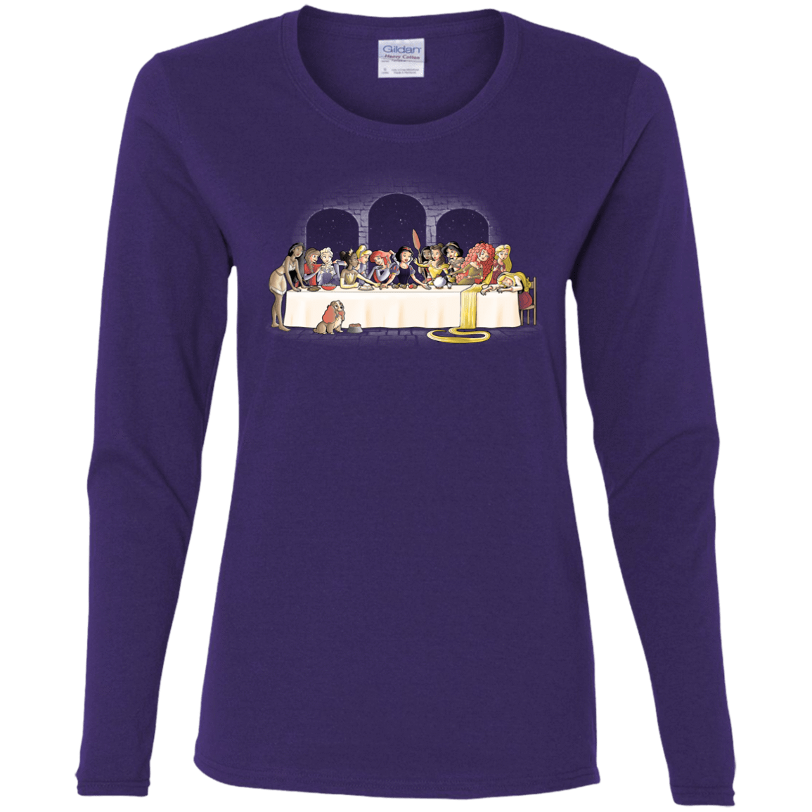 T-Shirts Purple / S Princess Dinner (2) Women's Long Sleeve T-Shirt