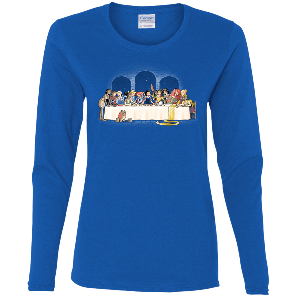 T-Shirts Royal / S Princess Dinner (2) Women's Long Sleeve T-Shirt