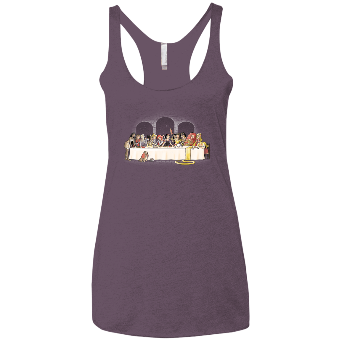 T-Shirts Vintage Purple / X-Small Princess Dinner (2) Women's Triblend Racerback Tank