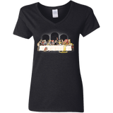 T-Shirts Black / S Princess Dinner (2) Women's V-Neck T-Shirt