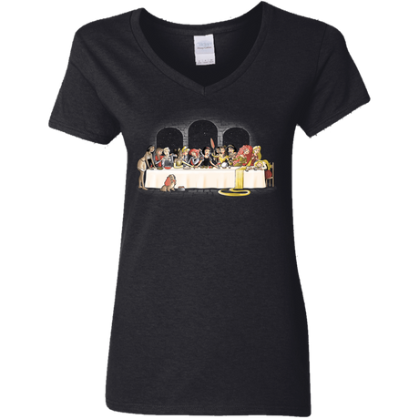 T-Shirts Black / S Princess Dinner (2) Women's V-Neck T-Shirt