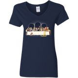 T-Shirts Navy / S Princess Dinner (2) Women's V-Neck T-Shirt