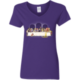 T-Shirts Purple / S Princess Dinner (2) Women's V-Neck T-Shirt