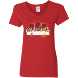 T-Shirts Red / S Princess Dinner (2) Women's V-Neck T-Shirt