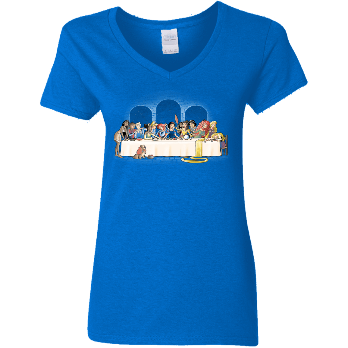 T-Shirts Royal / S Princess Dinner (2) Women's V-Neck T-Shirt