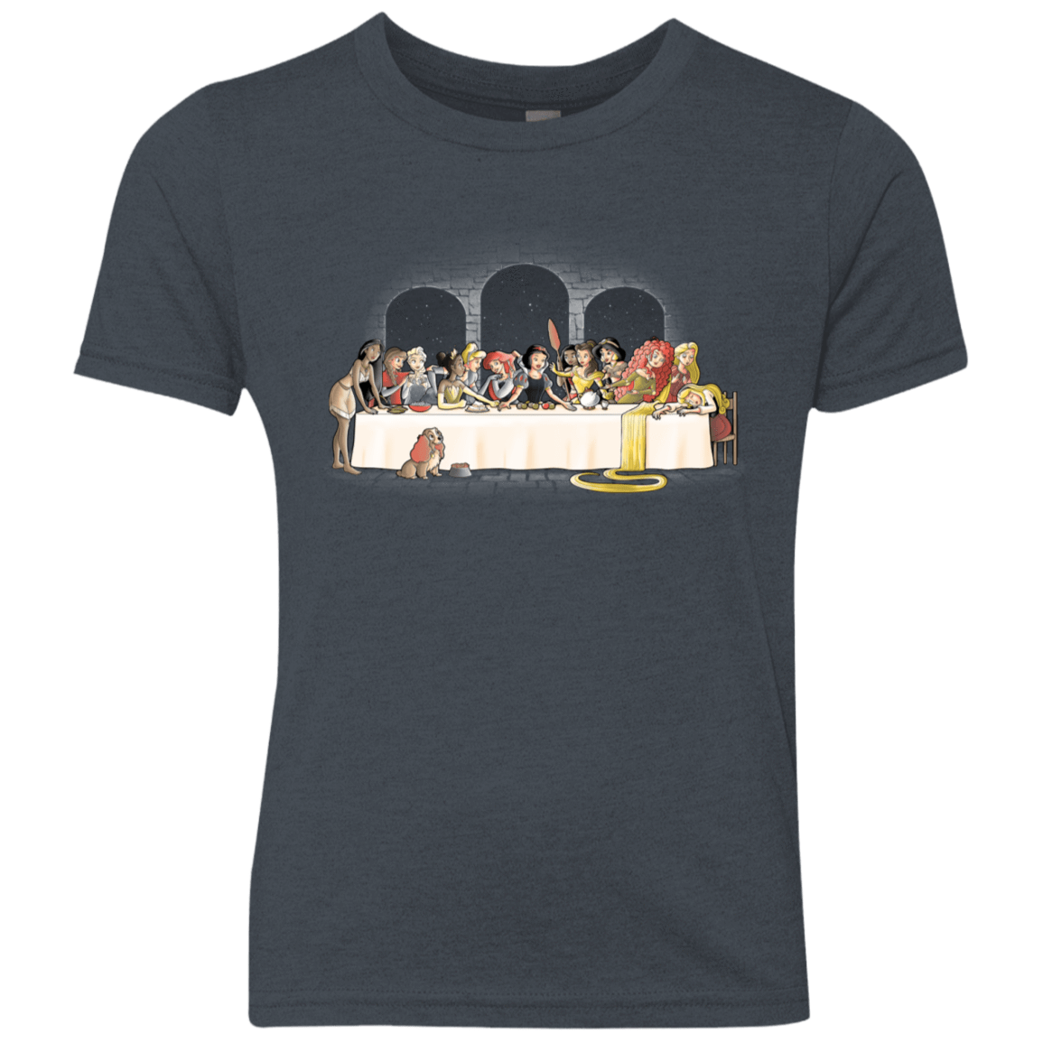 T-Shirts Vintage Navy / YXS Princess Dinner (2) Youth Triblend T-Shirt
