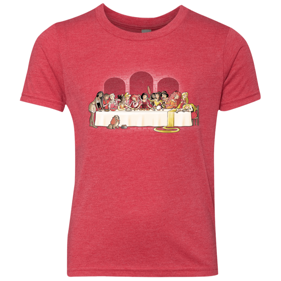 T-Shirts Vintage Red / YXS Princess Dinner (2) Youth Triblend T-Shirt