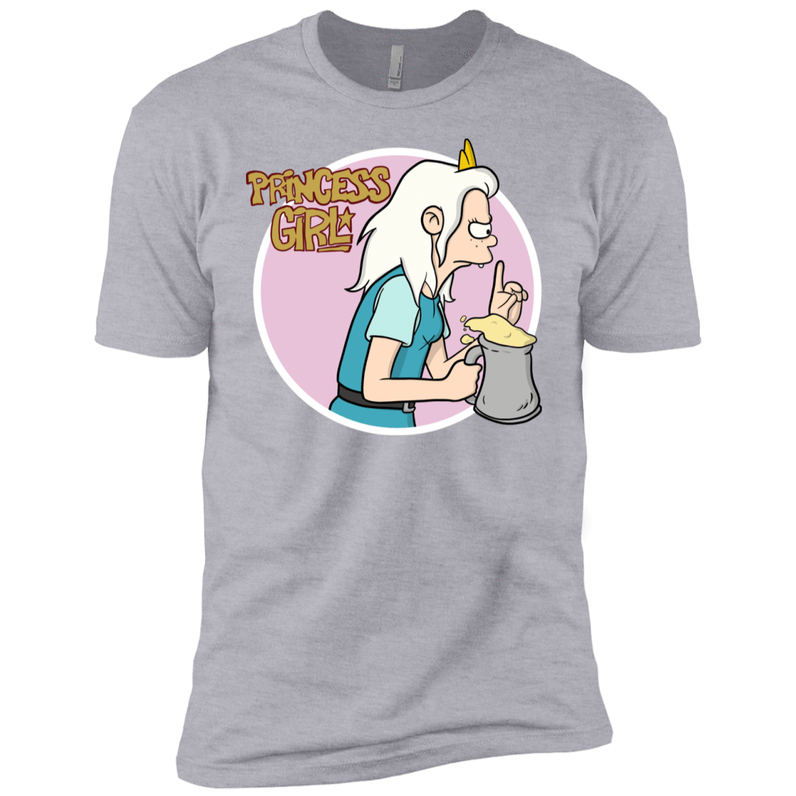 T-Shirts Heather Grey / YXS Princess Girl Boys Premium T-Shirt