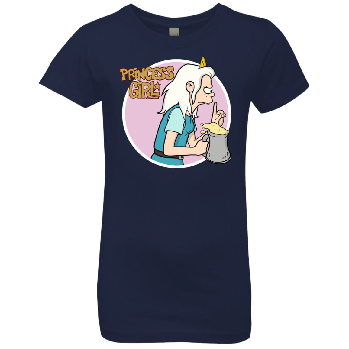T-Shirts Midnight Navy / YXS Princess Girl Girls Premium T-Shirt