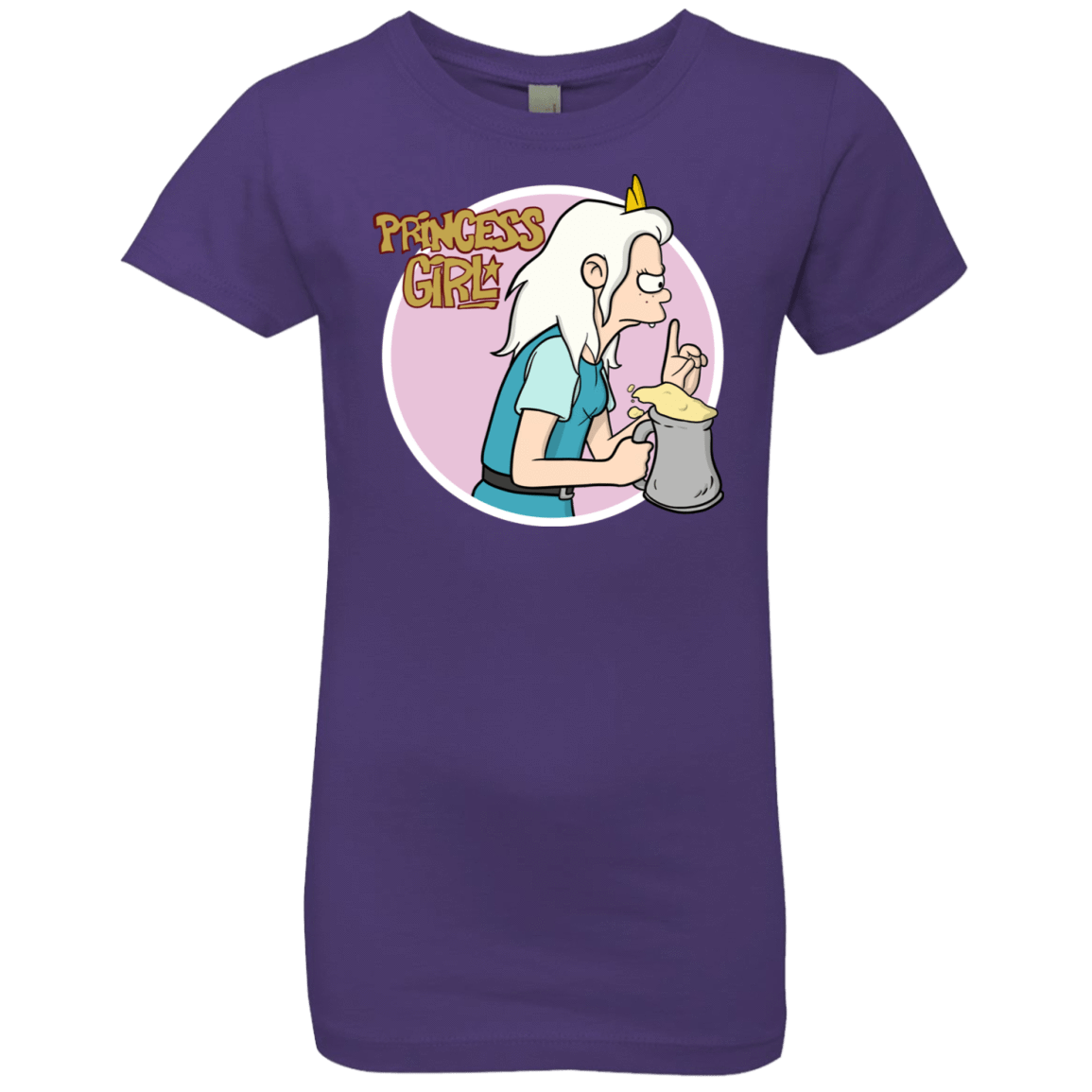 T-Shirts Purple Rush / YXS Princess Girl Girls Premium T-Shirt