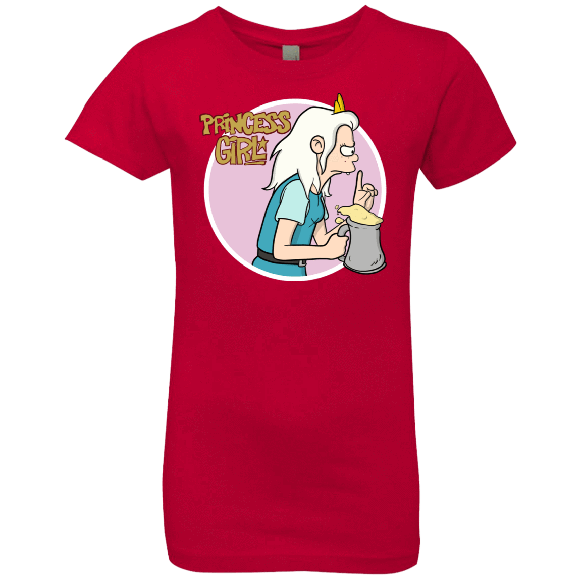 T-Shirts Red / YXS Princess Girl Girls Premium T-Shirt