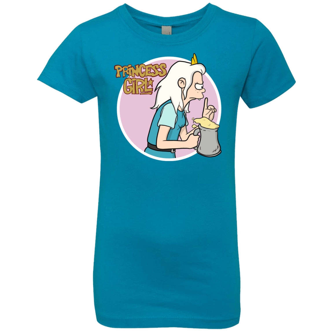 T-Shirts Turquoise / YXS Princess Girl Girls Premium T-Shirt